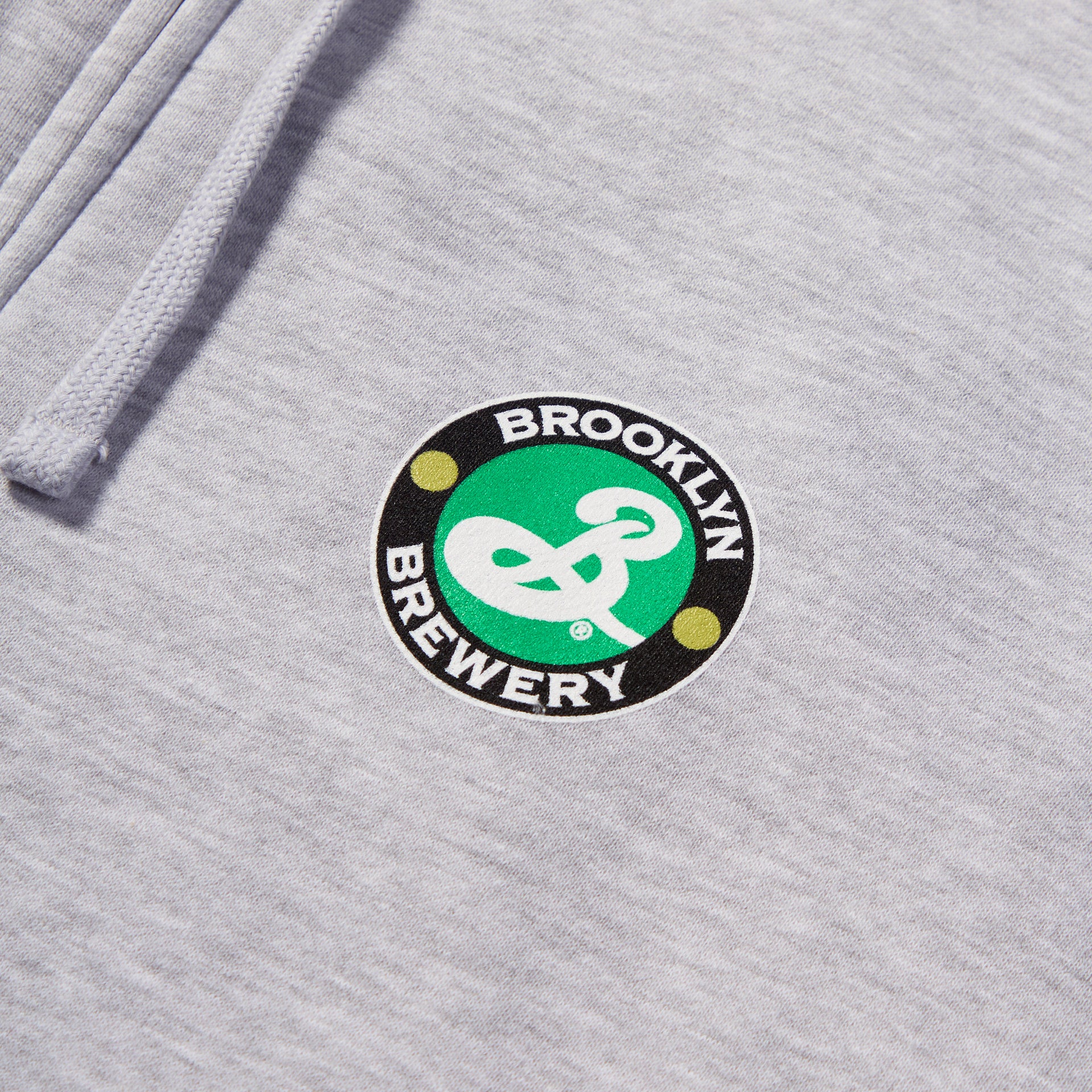 BROOKLYN BREWERY ZIP HOODIE - GRAY