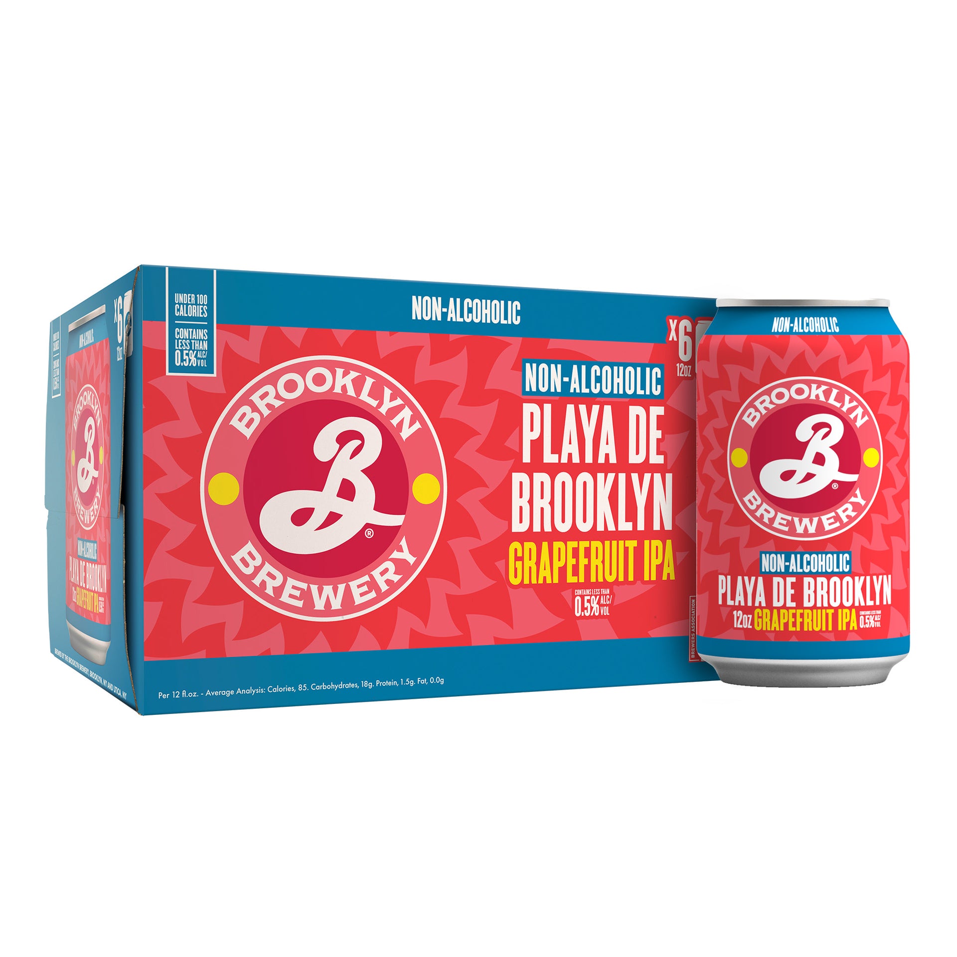 NON-ALCOHOLIC PLAYA DE BROOKLYN GRAPEFRUIT IPA 6-PACK