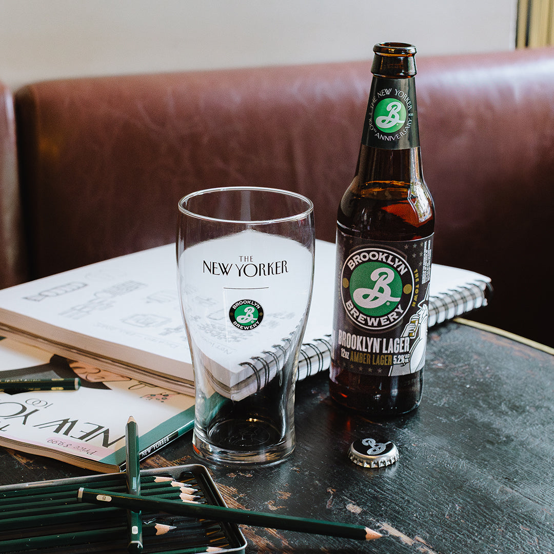 THE NEW YORKER LIMITED-EDITION BROOKLYN LAGER 16oz TULIP GLASS