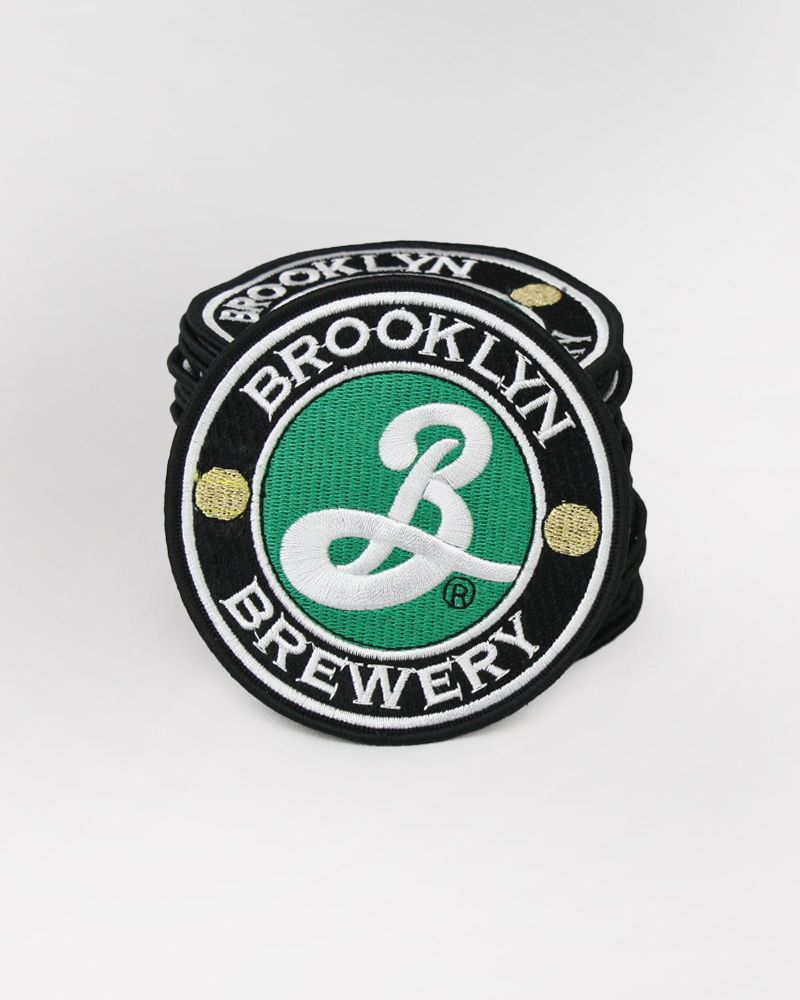 Brewery Pin Brooklyn B Logo Blue on Gold Brooklyn Brewery NY 1 inch diameter 
