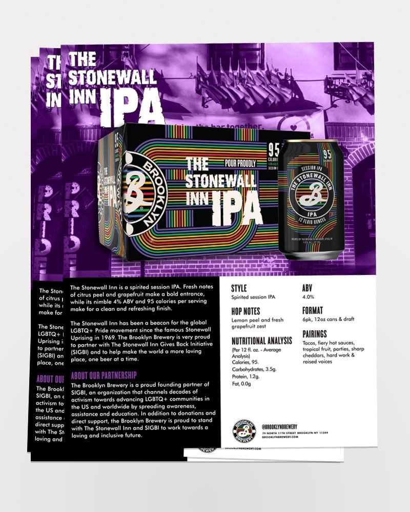 Stonewall Inn IPA Sell Sheet 50/Ct