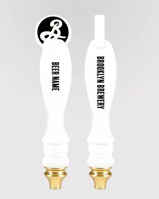 Brooklyn Lager 12.5” White & Green Ceramic & Beer Tap Handle 
